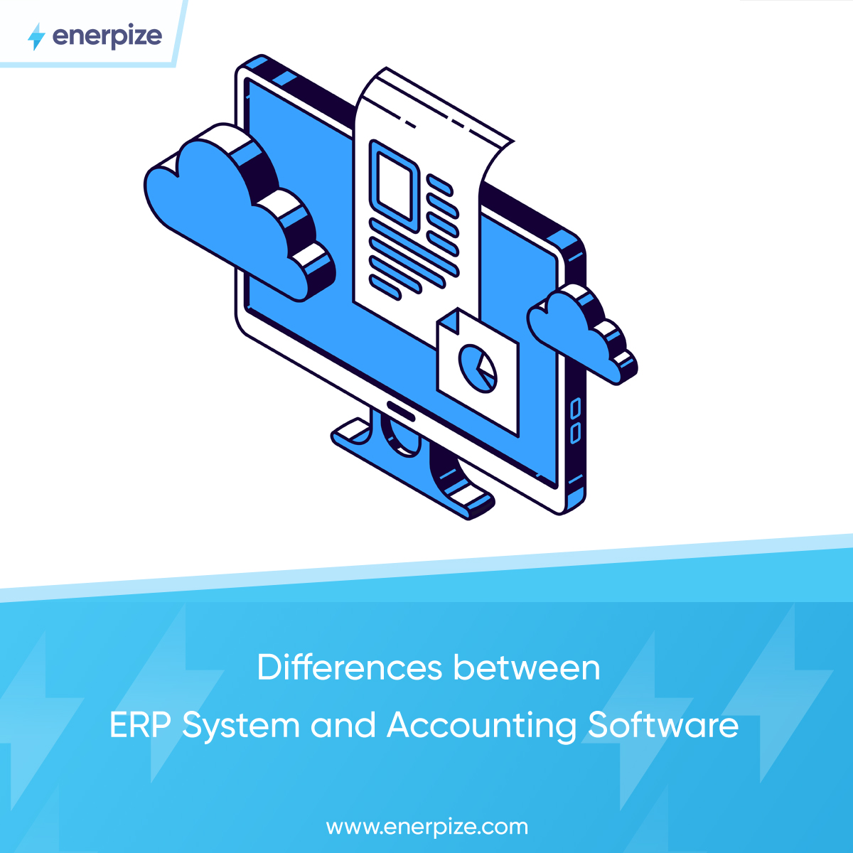 a computer screen processes erp and accounting management operations